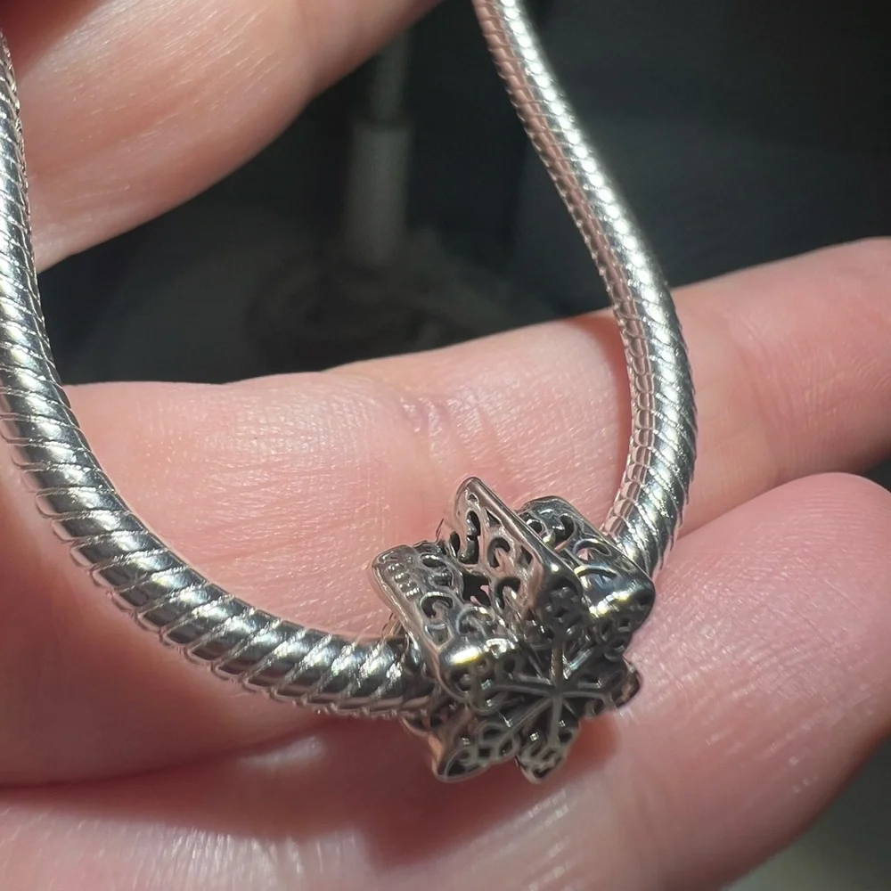 Silver Snowflake Charm